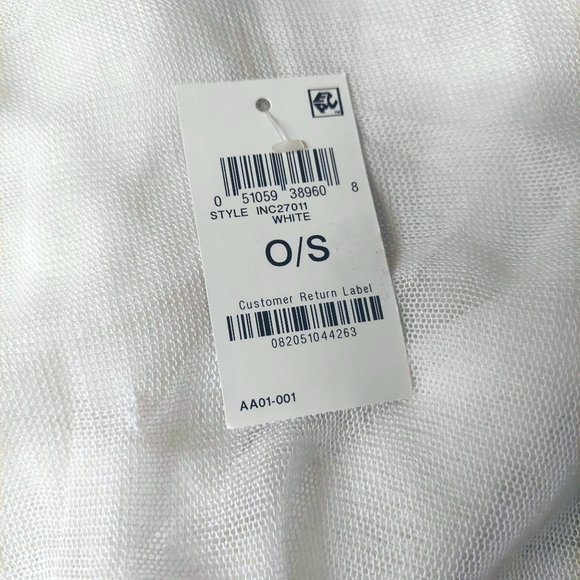 ☆☆SOLD☆☆ I.n.c. International Concepts Sheer White Knit Open Cascading Kimono - Picture 6 of 8